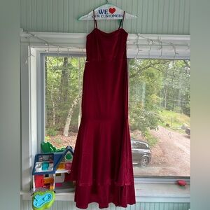 Worn once lulus burgundy gown